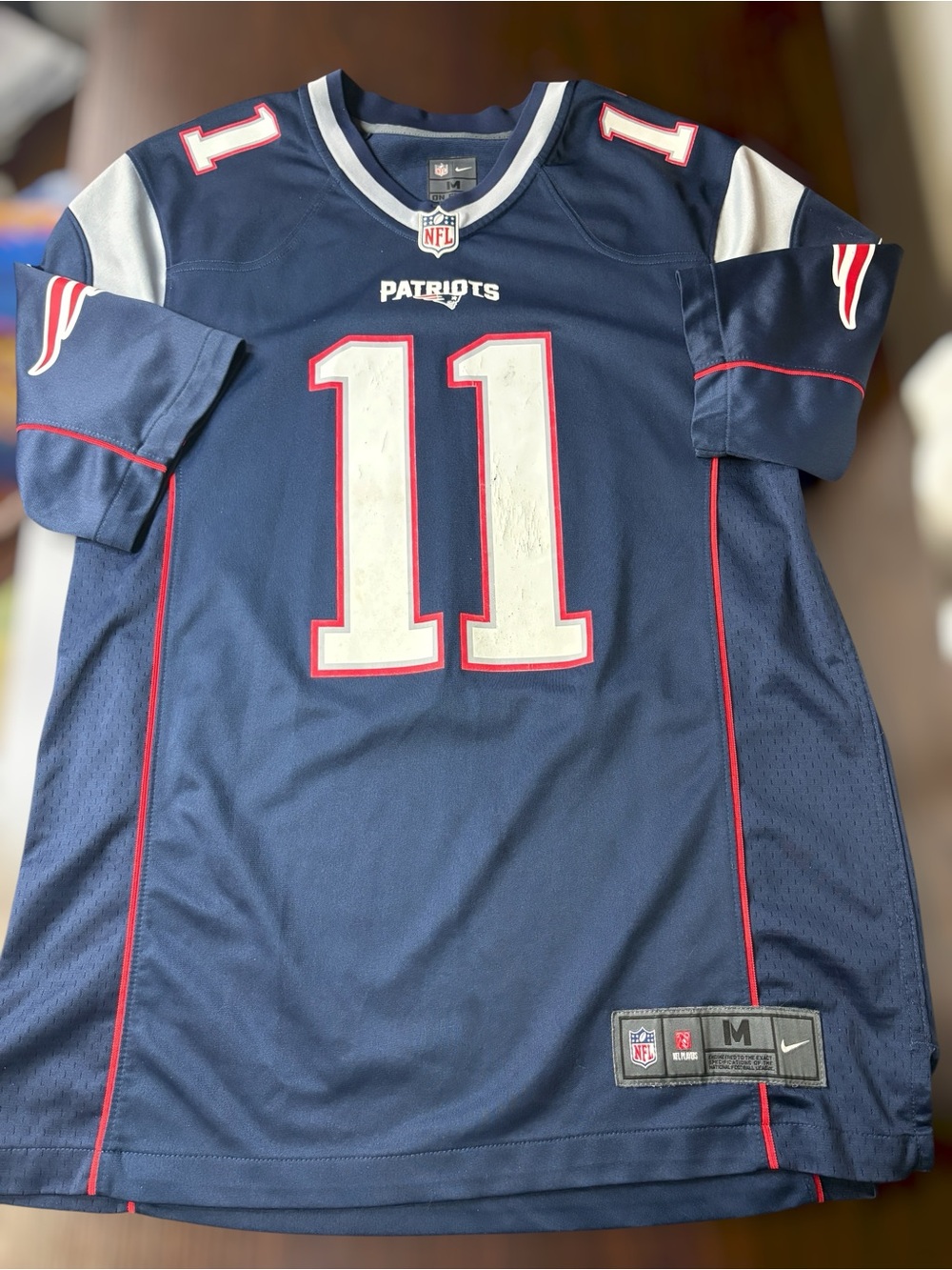 Nike Julian Edelman #11 Patriots NFL On Field Football Jersey Men’s Medium